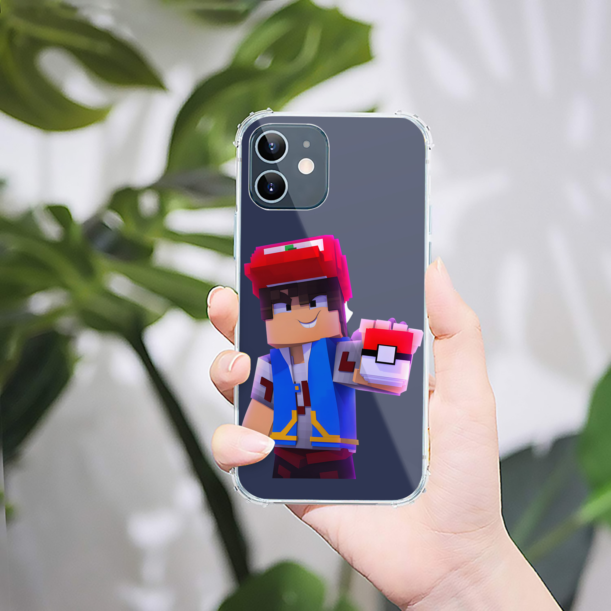 （画像用） マインクラフト ブロックの世界 Minecraft MC Block world 【iPhone 12シリーズ対応】透明スマホケース（クリアソフトケース）